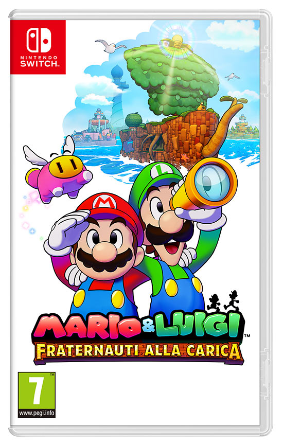 Mario & Luigi: Fraternauti alla carica - Boxart italiana ufficiale.